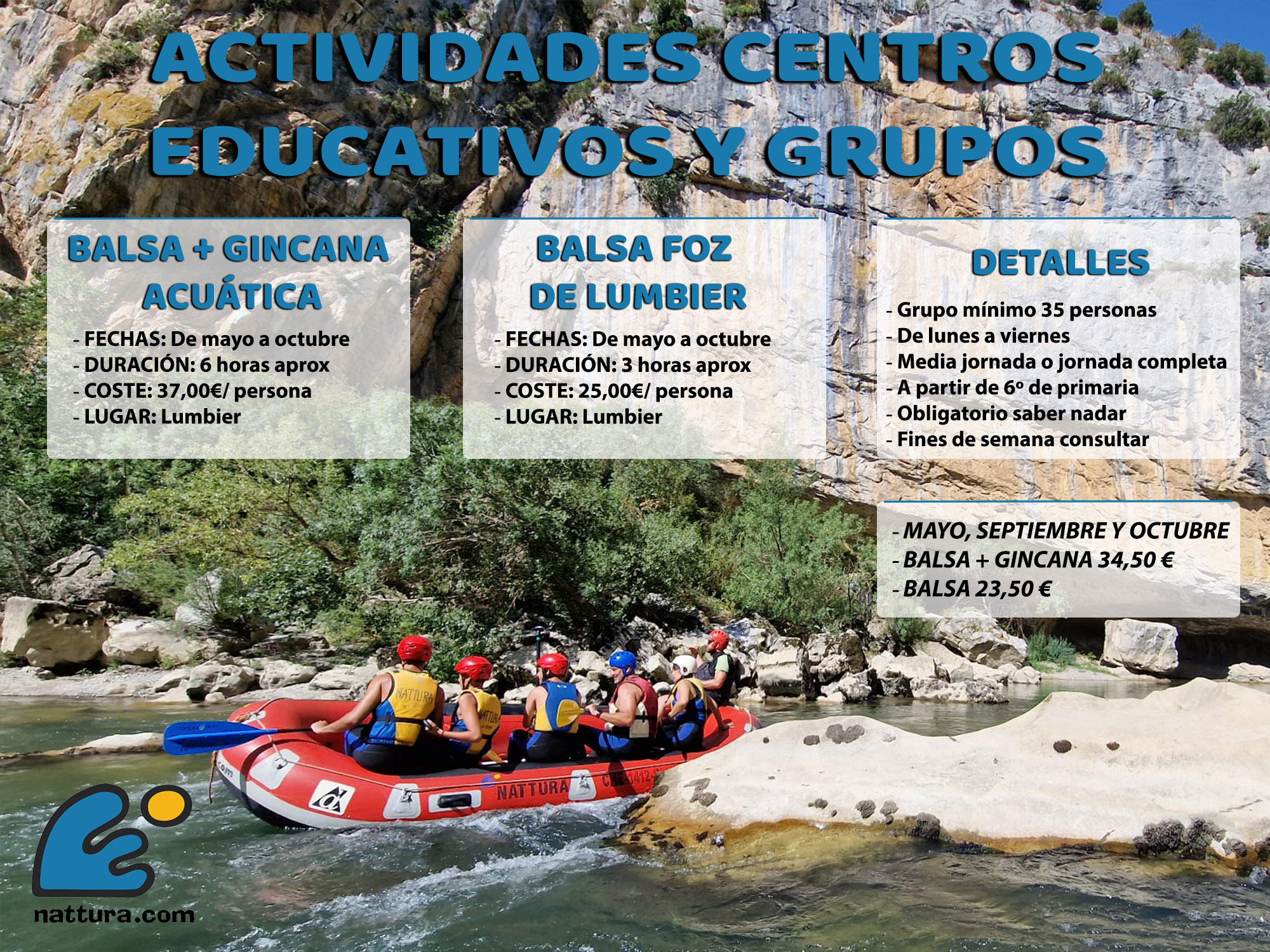 Actividades centros educativos y grupos 2026